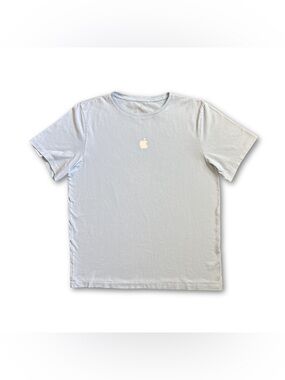 Exclusive Apple Logo Light Blue Mens Size Large Short Sleeve Casual T-Shirt